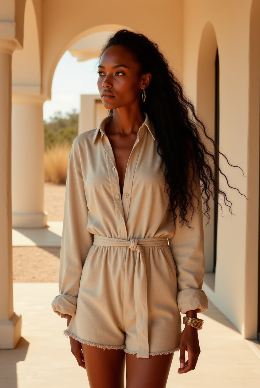 Beige Sand Jumpsuit